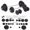 Workout Bench with Weight Rack Barbell and Dumbbell Set – 120 kg