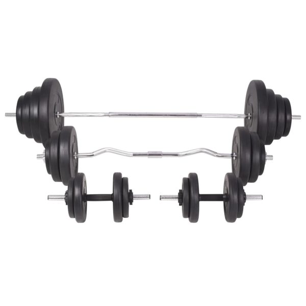 Workout Bench with Weight Rack Barbell and Dumbbell Set – 120 kg