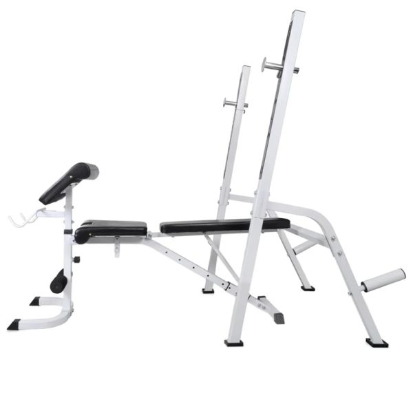 Workout Bench with Weight Rack Barbell and Dumbbell Set – 120 kg