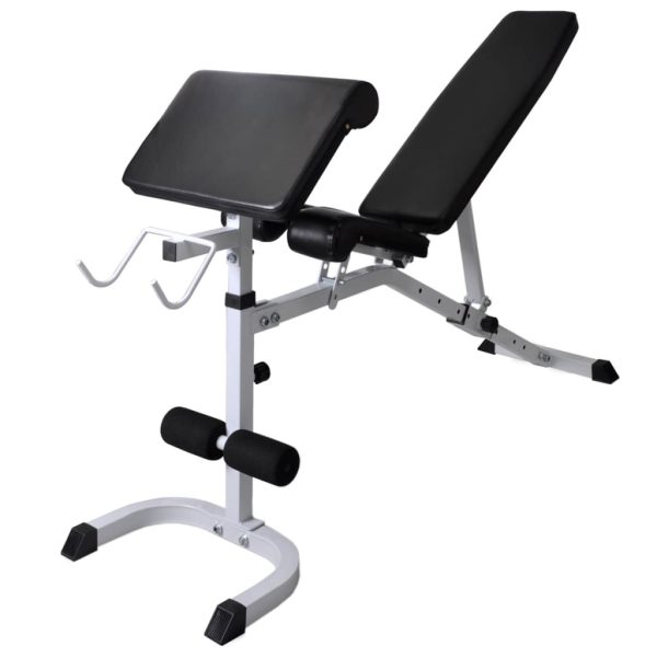 Workout Bench with Weight Rack Barbell and Dumbbell Set – 120 kg