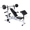 Weight Bench with Weight Rack&Barbell and Dumbbell Set – 120 kg