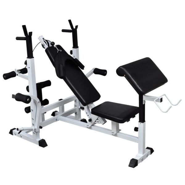 Weight Bench with Weight Rack&Barbell and Dumbbell Set – 120 kg