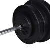 Barbell + Dumbbell Set – Straight bar, 60.5 kg
