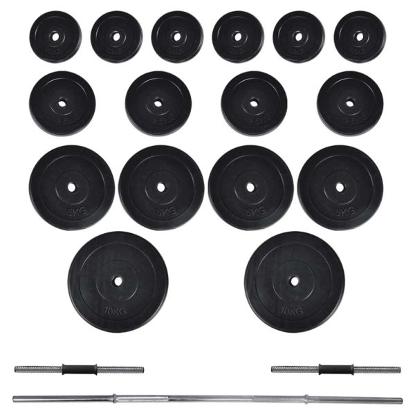 Barbell + Dumbbell Set – Straight bar, 60.5 kg