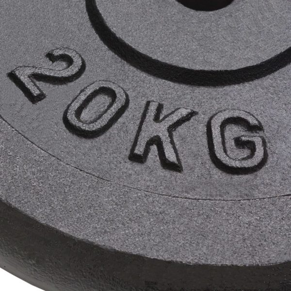 Weight Plates 2 pcs 2×20 kg Cast Iron