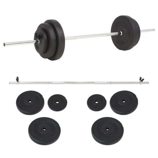 Barbell + Dumbbell Set – 2×7.5 kg + 2×5 kg + 2×1.25 kg