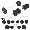 Barbell + Dumbbell Set – Curl bar, 30 KG