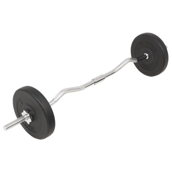 Barbell + Dumbbell Set – Curl bar, 30 KG