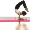 Inflatable Gymnastics Mat with Pump PVC – 300x100x10 cm, Pink