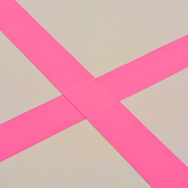 Inflatable Gymnastics Mat with Pump PVC – 300x100x10 cm, Pink