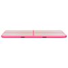 Inflatable Gymnastics Mat with Pump PVC – 300x100x10 cm, Pink