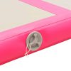 Inflatable Gymnastics Mat with Pump PVC – 300x100x10 cm, Pink
