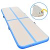Inflatable Gymnastics Mat with Pump PVC – 600x100x10 cm, Blue