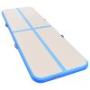 Inflatable Gymnastics Mat with Pump PVC – 600x100x10 cm, Blue