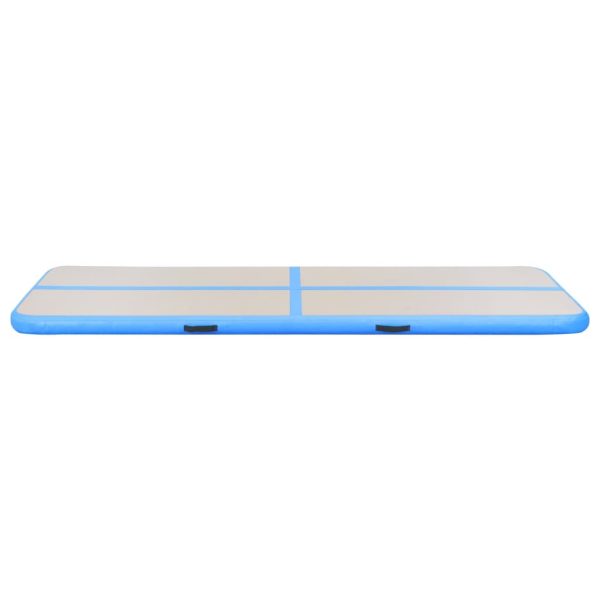 Inflatable Gymnastics Mat with Pump PVC – 600x100x10 cm, Blue