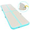 Inflatable Gymnastics Mat with Pump PVC – 600x100x10 cm, Green