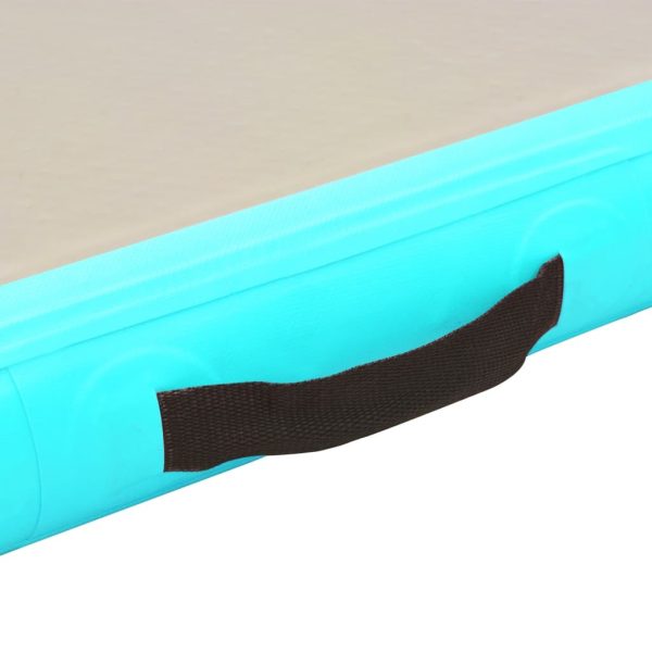 Inflatable Gymnastics Mat with Pump PVC – 600x100x10 cm, Green