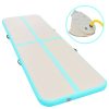 Inflatable Gymnastics Mat with Pump PVC – 800x100x10 cm, Green