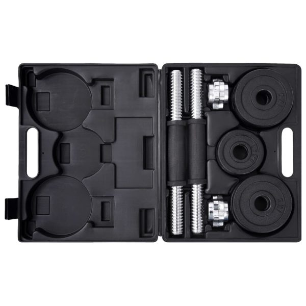 Dumbbell Set Cast Iron – with case, 15 KG