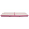 Inflatable Gymnastics Mat with Pump PVC – 300x100x15 cm, Pink