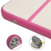 Inflatable Gymnastics Mat with Pump PVC – 400x100x20 cm, Pink