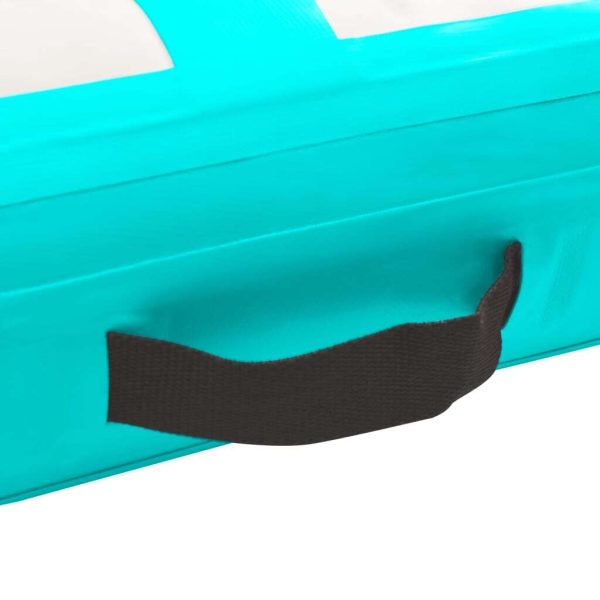 Inflatable Gymnastics Mat with Pump PVC – 400x100x20 cm, Green