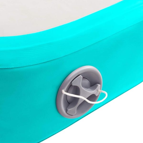Inflatable Gymnastics Mat with Pump PVC – 400x100x20 cm, Green