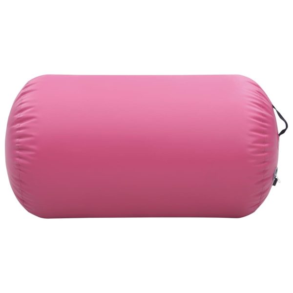 Inflatable Gymnastic Roll with Pump PVC – 100×60 cm, Pink