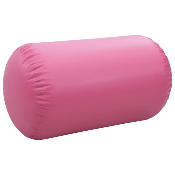Inflatable Gymnastic Roll with Pump PVC – 100×60 cm, Pink