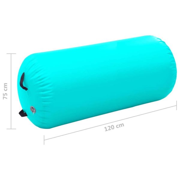Inflatable Gymnastic Roll with Pump PVC – 120×75 cm, Green