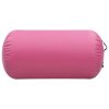 Inflatable Gymnastic Roll with Pump PVC – 120×90 cm, Pink