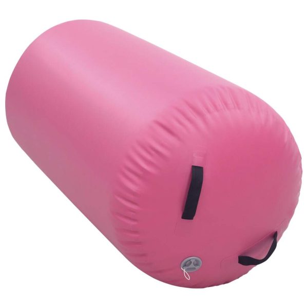 Inflatable Gymnastic Roll with Pump PVC – 120×90 cm, Pink