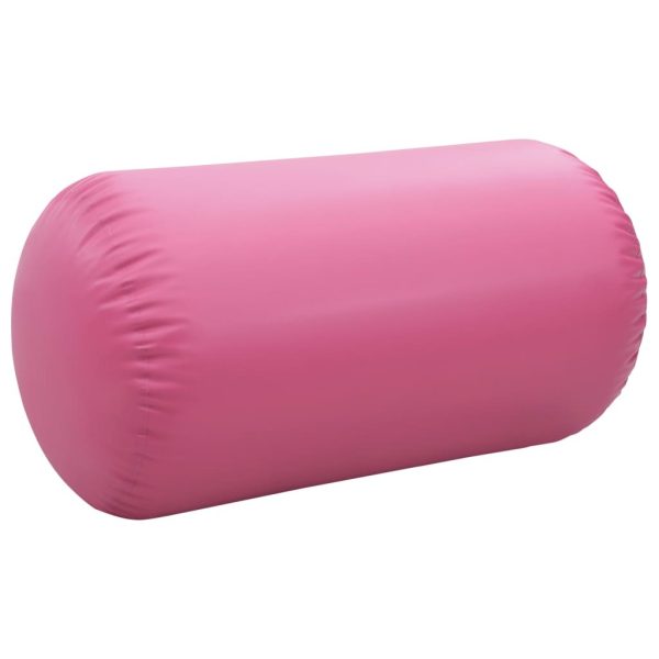 Inflatable Gymnastic Roll with Pump PVC – 120×90 cm, Pink
