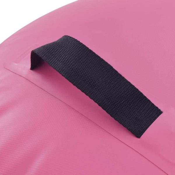 Inflatable Gymnastic Roll with Pump PVC – 120×90 cm, Pink