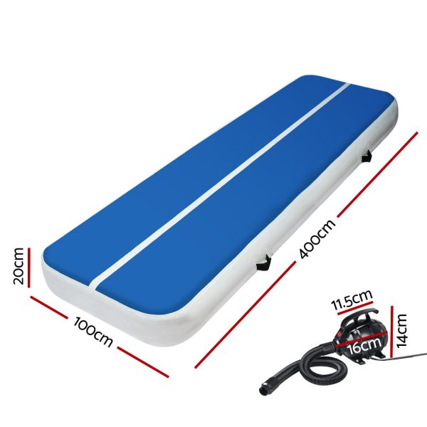 4X1X Air Track Inflatable Tumbling Mat Gymnastics Yoga Mat