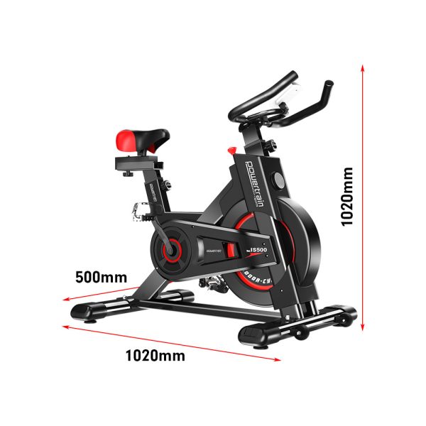 Powertrain IS-500 Heavy-Duty Exercise Spin Bike Electroplated – Black