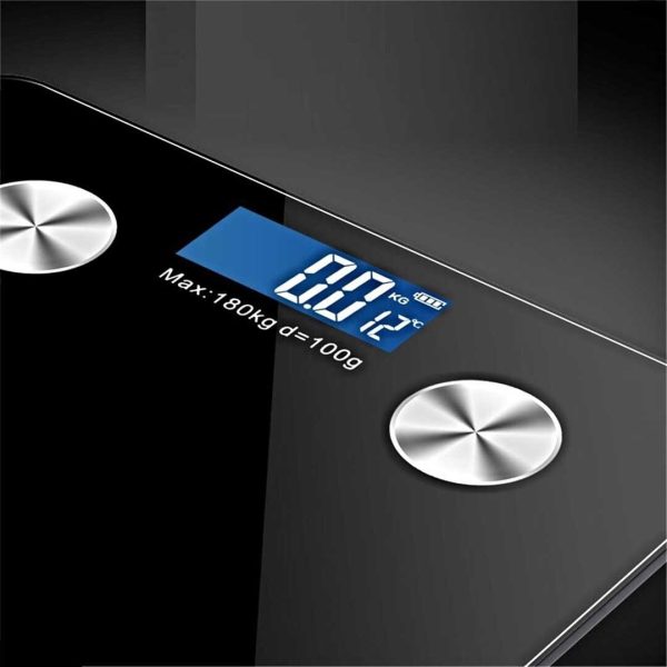 2X Wireless Bluetooth Digital Body Fat Scale Bathroom Health Analyser Weight – Black and White