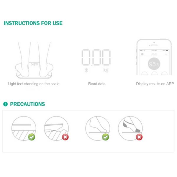 2X Wireless Bluetooth Digital Body Fat Scale Bathroom Health Analyser Weight – Black and White