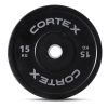 Cortex 15kg Black Series V2 Rubber Olympic Bumper Plate 50mm (1 Pack)