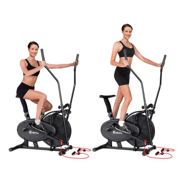 Elliptical Cross Trainer Exercise Bike Bicycle Home Gym Fitness Machine Running Walking – 4 in 1
