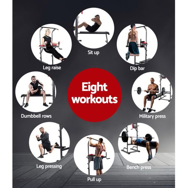 Power Tower Weight Bench Multi-Function Station – 9-IN-1