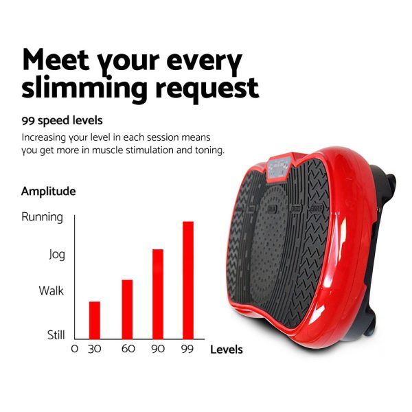 Vibration Machine Plate Platform Body Shaper Home Gym Fitness – Red