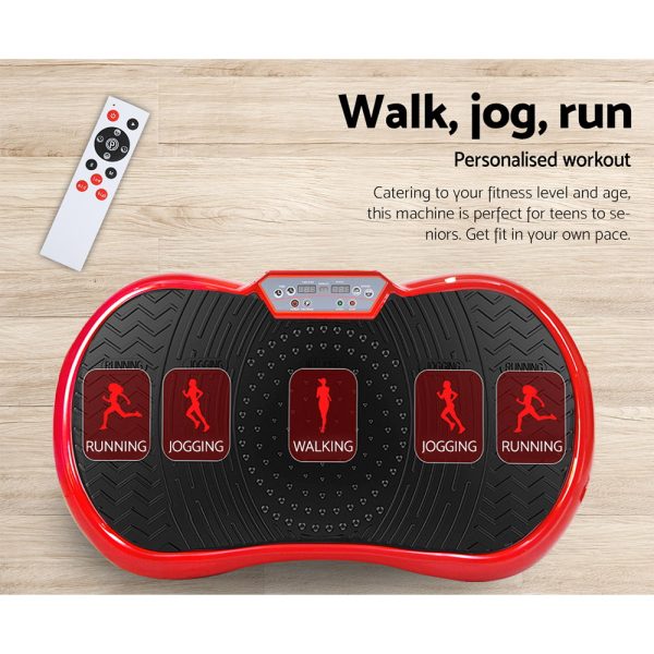 Vibration Machine Plate Platform Body Shaper Home Gym Fitness – Red