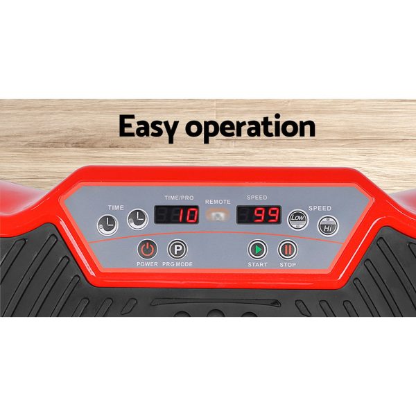 Vibration Machine Plate Platform Body Shaper Home Gym Fitness – Red