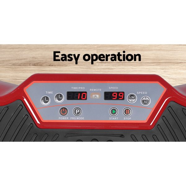 Vibration Machine Plate Platform Body Shaper Home Gym Fitness – Maroon