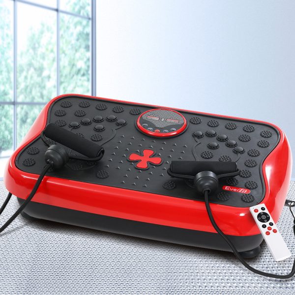 Vibration Machine Machines Platform Plate Vibrator Exercise Fit Gym Home – Red