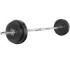 Barbell Weight Set Plates Bar Bench Press Fitness Exercise Home Gym 168cm – 38 kg