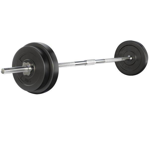 Barbell Weight Set Plates Bar Bench Press Fitness Exercise Home Gym 168cm – 38 kg