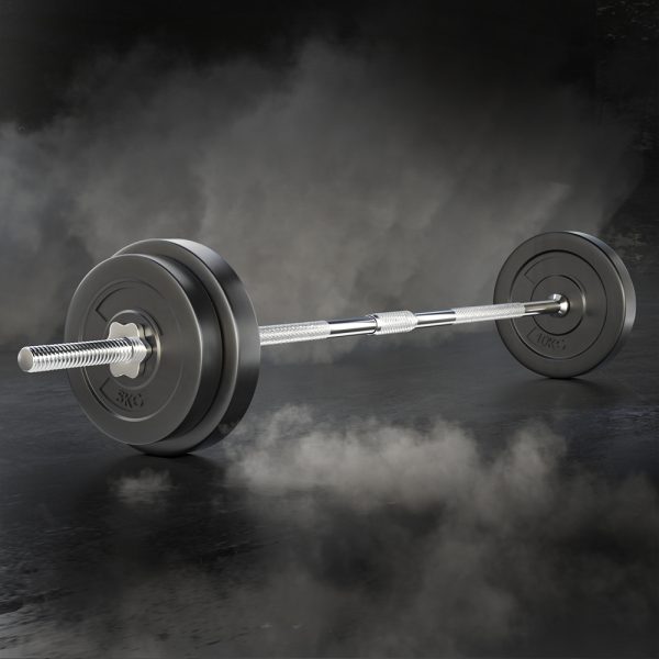 Barbell Weight Set Plates Bar Bench Press Fitness Exercise Home Gym 168cm – 38 kg