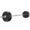 Barbell Weight Set Plates Bar Bench Press Fitness Exercise Home Gym 168cm – 48 kg